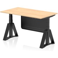 Click to view product details and reviews for Air Modesty 1400 X 800mm Height Adjustable Office Desk Maple Top Black Leg With Black Steel Modesty Panel With Piste Foot. Click to view product details and reviews for Air Modesty 1400 X 800mm Height Adjustable Office Desk Maple Top Black Leg With Black Steel Modesty Panel With Piste Foot.