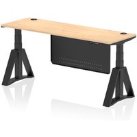 Click to view product details and reviews for Air Modesty 1800 X 600mm Height Adjustable Office Desk Maple Top Cable Ports Black Leg With Black Steel Modesty Panel With Piste Foot. Click to view product details and reviews for Air Modesty 1800 X 600mm Height Adjustable Office Desk Maple Top Cable Ports Black Leg With Black Steel Modesty Panel With Piste Foot.