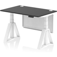 Click to view product details and reviews for Air Modesty 1200 X 800mm Height Adjustable Office Desk Black Top Cable Ports White Leg With White Steel Modesty Panel With Piste Foot. Click to view product details and reviews for Air Modesty 1200 X 800mm Height Adjustable Office Desk Black Top Cable Ports White Leg With White Steel Modesty Panel With Piste Foot.