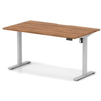 Click to view product details and reviews for Air Lite 1400 X 800mm Scalloped Edge Height Adjustable Office Desk Walnut Top Silver Leg. Click to view product details and reviews for Air Lite 1400 X 800mm Scalloped Edge Height Adjustable Office Desk Walnut Top Silver Leg.
