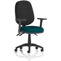 Click to view product details and reviews for Eclipse Plus Iii Lever Task Operator Chair with Height Adjustable Arms Bespoke Colour Seat Maringa Teal.