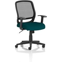 Mave Task Operator Chair Black Mesh With Arms Bespoke Colour Seat Maringa Teal Mave Task Operator Chair Black Mesh With Arms Bespoke Colour Seat Maringa Teal