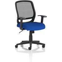 Mave Task Operator Chair Black Mesh With Arms Bespoke Colour Seat Stevia Blue Mave Task Operator Chair Black Mesh With Arms Bespoke Colour Seat Stevia Blue