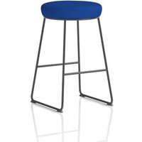Turin Stool Black Frame Bespoke Colour Stevia Blue Seat Pad Turin Stool Black Frame Bespoke Colour Stevia Blue Seat Pad