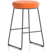 Turin Stool Black Frame Burnt Orange Seat Pad Turin Stool Black Frame Burnt Orange Seat Pad