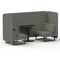 Click to view product details and reviews for Brixworth 2 Seater Bench Booth With Black Legs And Black Table With Black Leg In Rivet Fabric Vitreous Panels And Sofa. Click to view product details and reviews for Brixworth 2 Seater Bench Booth With Black Legs And Black Table With Black Leg In Rivet Fabric Vitreous Panels And Sofa.