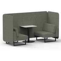 Click to view product details and reviews for Brixworth 2 Seater Bench Booth With Black Legs And White Table With Black Leg In Rivet Fabric Vitreous Panels And Sofa. Click to view product details and reviews for Brixworth 2 Seater Bench Booth With Black Legs And White Table With Black Leg In Rivet Fabric Vitreous Panels And Sofa.