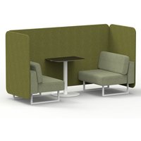 Click to view product details and reviews for Brixworth 2 Seater Bench Booth With White Legs And Black Table With White Leg In Rivet Fabric Olive Panels And Burnish Sofa. Click to view product details and reviews for Brixworth 2 Seater Bench Booth With White Legs And Black Table With White Leg In Rivet Fabric Olive Panels And Burnish Sofa.