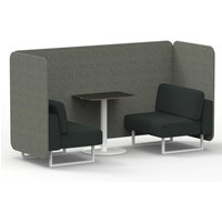 Click to view product details and reviews for Brixworth 2 Seater Bench Booth With White Legs And Black Table With White Leg In Rivet Fabric Vitreous Panels And Charcoal Sofa. Click to view product details and reviews for Brixworth 2 Seater Bench Booth With White Legs And Black Table With White Leg In Rivet Fabric Vitreous Panels And Charcoal Sofa.