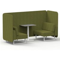 Click to view product details and reviews for Brixworth 2 Seater Bench Booth With White Legs And Grey Table With White Leg In Rivet Fabric Olive Panels And Sofa. Click to view product details and reviews for Brixworth 2 Seater Bench Booth With White Legs And Grey Table With White Leg In Rivet Fabric Olive Panels And Sofa.