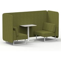 Click to view product details and reviews for Brixworth 2 Seater Bench Booth With White Legs And White Table With White Leg In Rivet Fabric Olive Panels And Sofa. Click to view product details and reviews for Brixworth 2 Seater Bench Booth With White Legs And White Table With White Leg In Rivet Fabric Olive Panels And Sofa.