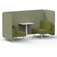 Click to view product details and reviews for Brixworth 2 Seater Bench Booth With White Legs And White Table With White Leg In Rivet Fabric Burnish Panels And Olive Sofa. Click to view product details and reviews for Brixworth 2 Seater Bench Booth With White Legs And White Table With White Leg In Rivet Fabric Burnish Panels And Olive Sofa.