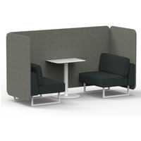 Click to view product details and reviews for Brixworth 2 Seater Bench Booth With White Legs And White Table With White Leg In Rivet Fabric Vitreous Panels And Charcoal Sofa. Click to view product details and reviews for Brixworth 2 Seater Bench Booth With White Legs And White Table With White Leg In Rivet Fabric Vitreous Panels And Charcoal Sofa.