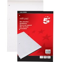 Click to view product details and reviews for 5 Star Office Refill Pad Headbound 60gsm Ruled Punched 4 Holes 160pp A4 Red Pack Of 10. Click to view product details and reviews for 5 Star Office Refill Pad Headbound 60gsm Ruled Punched 4 Holes 160pp A4 Red Pack Of 10.