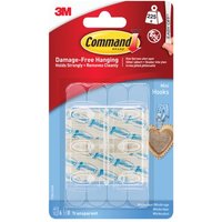 Click to view product details and reviews for 3m Command Mini Clear Hooks With Clear Strips 17006clr. Click to view product details and reviews for 3m Command Mini Clear Hooks With Clear Strips 17006clr.