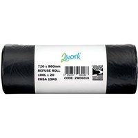 Click to view product details and reviews for 2work Refuse Sack 100 Litre Black 20 Bags Per Roll Pack Of 10 2w06018. Click to view product details and reviews for 2work Refuse Sack 100 Litre Black 20 Bags Per Roll Pack Of 10 2w06018.