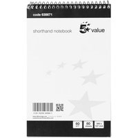 Click to view product details and reviews for 5 Star Spiral Shorthand Notebook Ruled 60gsm 160 Page 127x200mm Black White Pack Of 10 638671. Click to view product details and reviews for 5 Star Spiral Shorthand Notebook Ruled 60gsm 160 Page 127x200mm Black White Pack Of 10 638671.