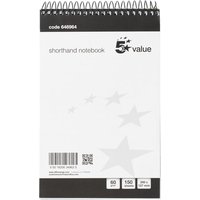 Click to view product details and reviews for 5 Star Shorthand Pad Wirebound 60gsm Ruled 300pp 127x200mm Black White Pack Of 5. Click to view product details and reviews for 5 Star Shorthand Pad Wirebound 60gsm Ruled 300pp 127x200mm Black White Pack Of 5.