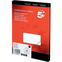 Click to view product details and reviews for 5 Star Office Multipurpose Labels Laser Copier Inkjet 105x35mm White Pack Of 1600. Click to view product details and reviews for 5 Star Office Multipurpose Labels Laser Copier Inkjet 105x35mm White Pack Of 1600.