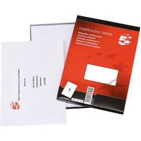 Click to view product details and reviews for 5 Star Office Multipurpose Labels Laser Copier Inkjet 297x210mm White Pack Of 100. Click to view product details and reviews for 5 Star Office Multipurpose Labels Laser Copier Inkjet 297x210mm White Pack Of 100.