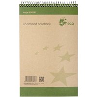 Click to view product details and reviews for 5 Star Shorthand Pad Wirebound 70gsm Ruled 160pp 127x200mm Green Buff Pack Of 10. Click to view product details and reviews for 5 Star Shorthand Pad Wirebound 70gsm Ruled 160pp 127x200mm Green Buff Pack Of 10.