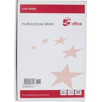 Click to view product details and reviews for 5 Star Multipurpose Labels Laser Copier Inkjet 200x288mm White Pack Of 500. Click to view product details and reviews for 5 Star Multipurpose Labels Laser Copier Inkjet 200x288mm White Pack Of 500.