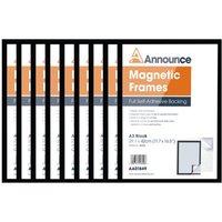 Click to view product details and reviews for Announce Magnetic Frame A3 Black Pack Of 10 Aa01851. Click to view product details and reviews for Announce Magnetic Frame A3 Black Pack Of 10 Aa01851.