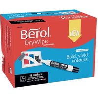 Click to view product details and reviews for Berol Drywipe Marker Chisel Tip Assorted 48 Pack 1984886. Click to view product details and reviews for Berol Drywipe Marker Chisel Tip Assorted 48 Pack 1984886.