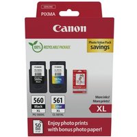 Click to view product details and reviews for Canon Pg 560xl Cl 561xl Ink Cartridges K Cmy 4 X 6 In Photo Paper Value Pack 3712c008. Click to view product details and reviews for Canon Pg 560xl Cl 561xl Ink Cartridges K Cmy 4 X 6 In Photo Paper Value Pack 3712c008.