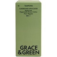 Grace and Green Organic Cotton Applicator Tampons Regular (Pack of 16) GGOTA-R007 Grace and Green Organic Cotton Applicator Tampons Regular (Pack of 16) GGOTA-R007