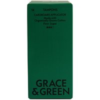 Grace and Green Organic Cotton Applicator Tampons Super (Pack of 14) GGOTAS008 Grace and Green Organic Cotton Applicator Tampons Super (Pack of 14) GGOTAS008