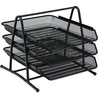 Click to view product details and reviews for 5 Star Mesh Letter Tray 3 Tier Scratch Resistant Stackable Front Load Portrait Foolscap Black 288102. Click to view product details and reviews for 5 Star Mesh Letter Tray 3 Tier Scratch Resistant Stackable Front Load Portrait Foolscap Black 288102.