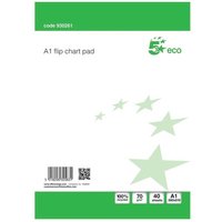 Click to view product details and reviews for 5 Star Eco Recycled Flipchart Pad Perforated 40 Sheets A1 Green White Pack Of 5. Click to view product details and reviews for 5 Star Eco Recycled Flipchart Pad Perforated 40 Sheets A1 Green White Pack Of 5.