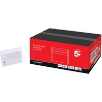 Click to view product details and reviews for 5 Star Recycled C6 Wallet Envelope Self Seal Lightweight 114x162mm White Pack Of 1000 H90019. Click to view product details and reviews for 5 Star Recycled C6 Wallet Envelope Self Seal Lightweight 114x162mm White Pack Of 1000 H90019.