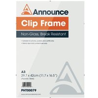 Click to view product details and reviews for Announce Metal Clip Frame A3 Pht00079. Click to view product details and reviews for Announce Metal Clip Frame A3 Pht00079.