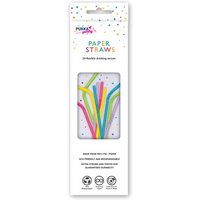 Pukka Party Flexible Drinking Straws Assorted (Pack of 24) PTY580 Pukka Party Flexible Drinking Straws Assorted (Pack of 24) PTY580