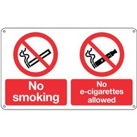 Click to view product details and reviews for Signs and Labels No Smoking and No E Cigarettes 100x250 El005urp.