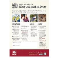 HSE Health And Safety Law Poster A2 FWC30 HSE Health And Safety Law Poster A2 FWC30