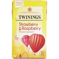 Click to view product details and reviews for Twinings Strawberry Raspberry Tea Bags Pack Of 20 F17457. Click to view product details and reviews for Twinings Strawberry Raspberry Tea Bags Pack Of 20 F17457.