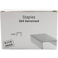 Click to view product details and reviews for 26 6mm Metal Staples Pack Of 5000 Wx27001. Click to view product details and reviews for 26 6mm Metal Staples Pack Of 5000 Wx27001.