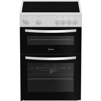 Indesit IDE6VMW Electric Ceramic hob White Indesit IDE6VMW 60cm Electric Double Cooker with Ceramic Hob - White