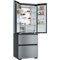Haier Multi door fridge freezer - Space-fit - Platinum Inox - 402L - HFKR5718DNMM(UK)