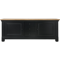 Meuble TV bois massif 2 portes 3 tiroirs Embellie
