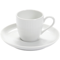 Lot de 6 Tasses à café et soucoupes Plissé