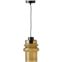 Suspension tube en verre brun fumé Cédric
