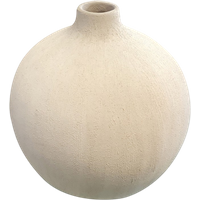 Vase décoratif en céramique blanc mat texturé H29 cm Bianca