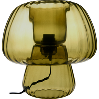 Lampe à poser champignon en verre vert kaki translucide Calista