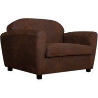 Canapé microfibre aspect cuir vieilli Owen