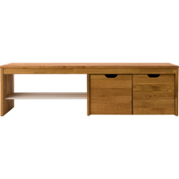 Banc à chaussures bois massif avec 2 cubes de rangement Cyriel
