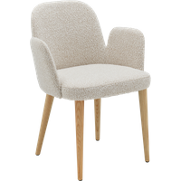 Chaise avec accoudoirs pieds frêne Maxine